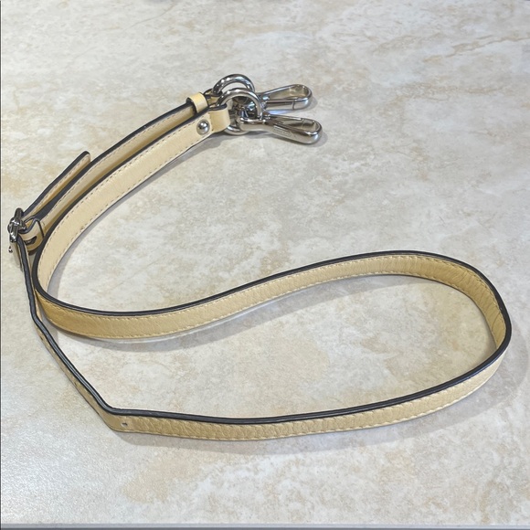 Coach Adjustable Crossbody Strap Replacement Yellow Leather Silver Hardware - Picture 9 of 11